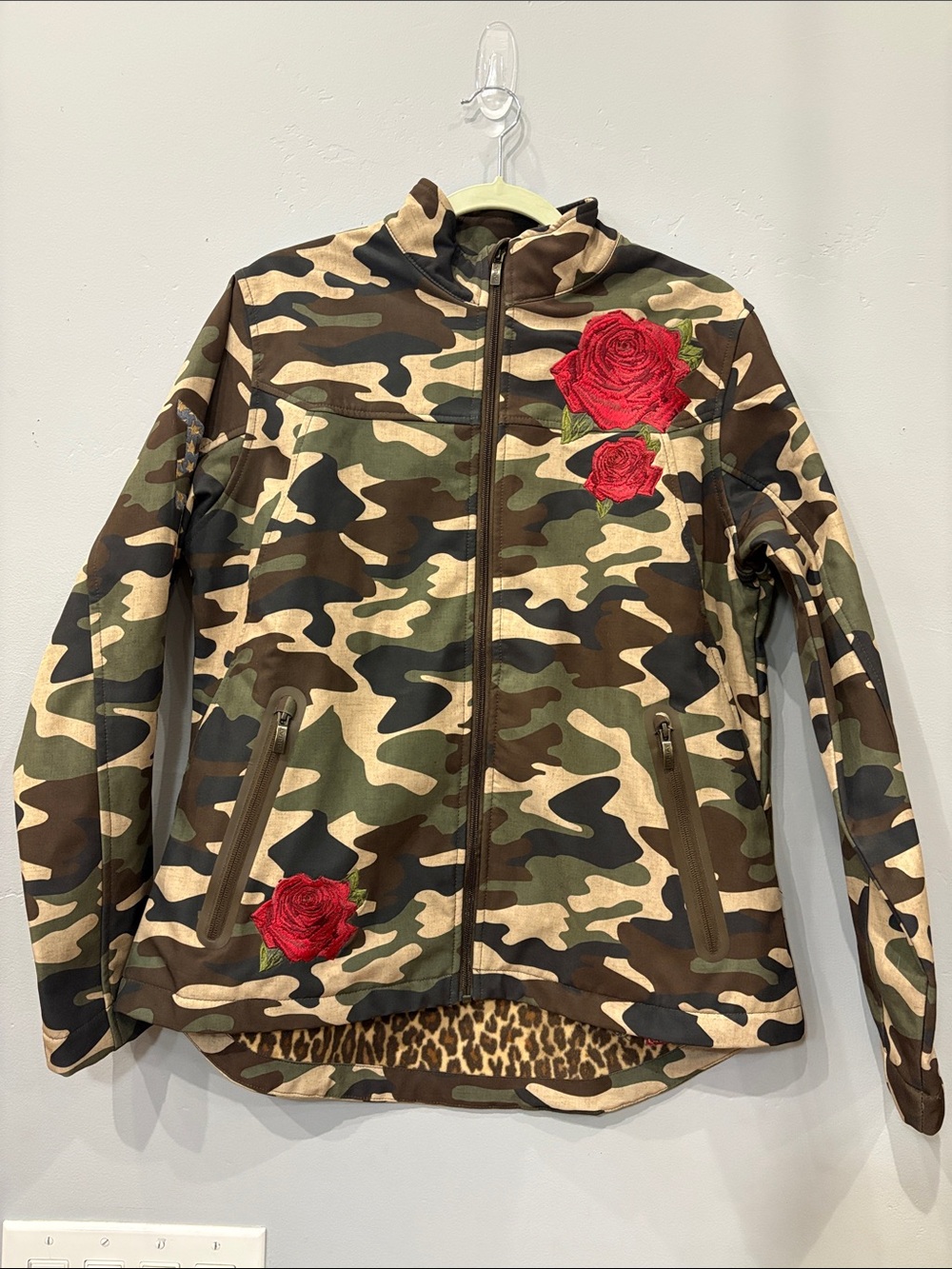Ariat Rodeo Quincy Team Softshell Jacket XL Camo Roses Leopard 10048709
